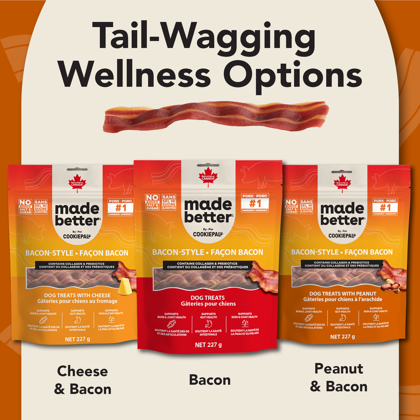 Bacon-Style Treats with Peanut Butter