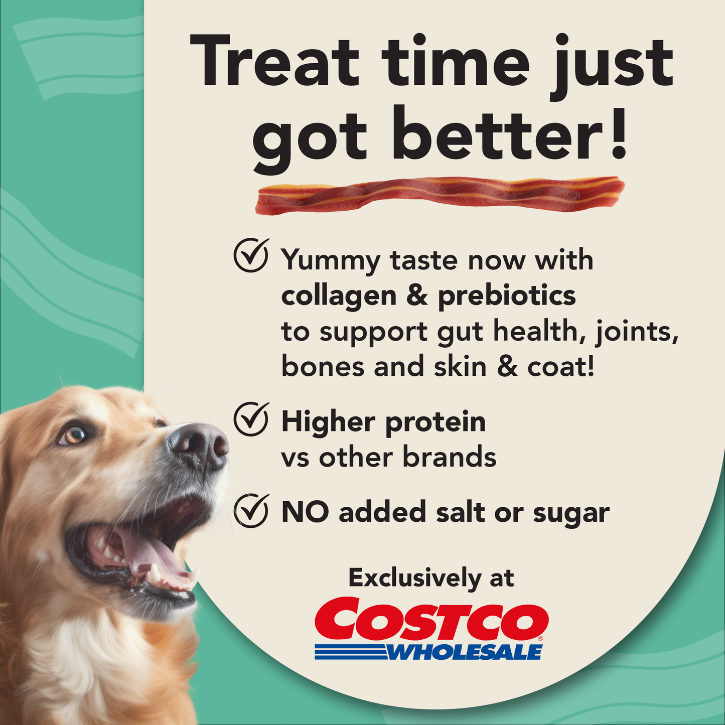 Bacon Style Treats with Collagen & Prebiotics