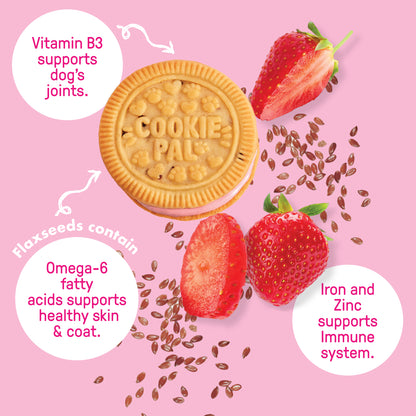 Flaxseed & Strawberry Sandwich Cookies