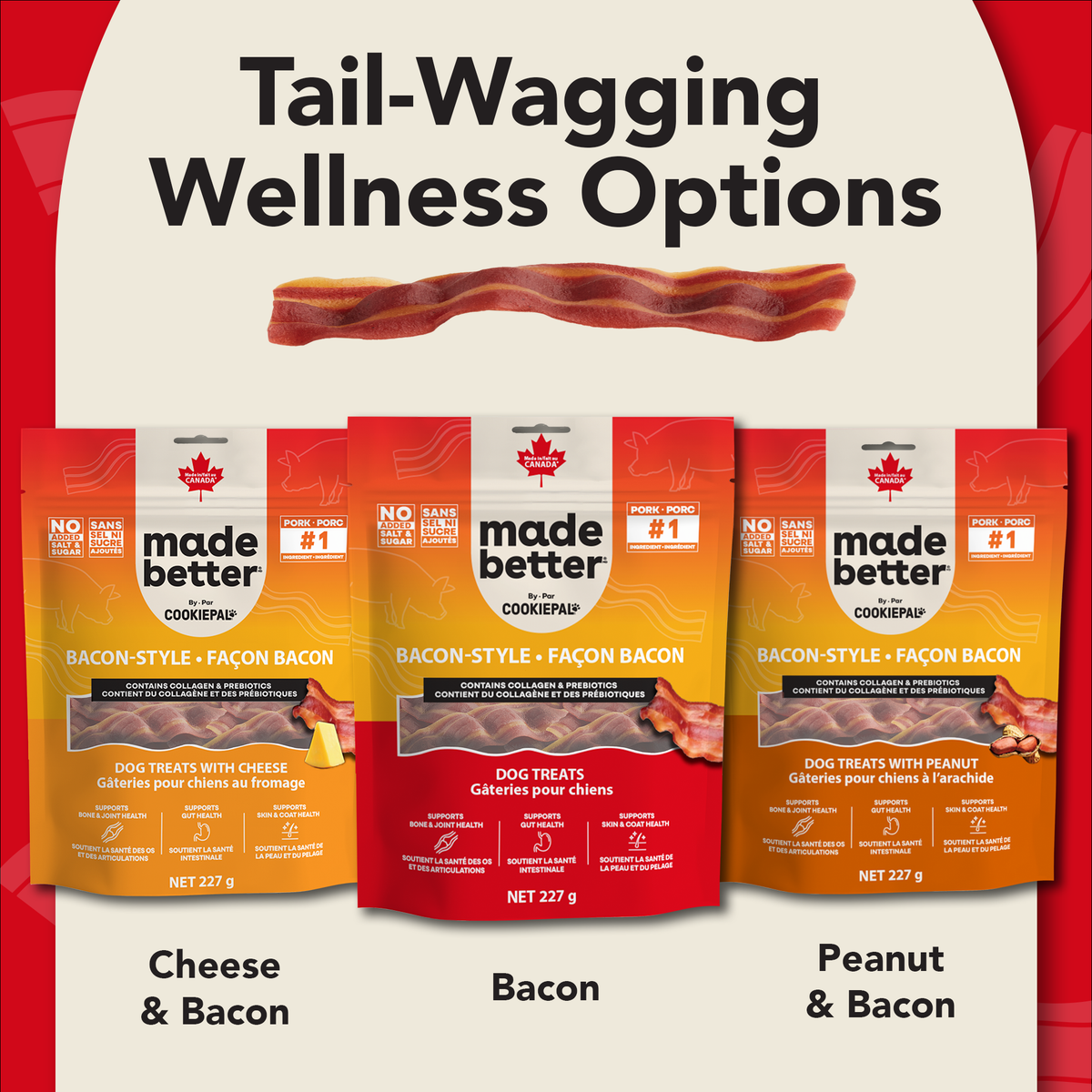 Bacon Style Treats with Collagen & Prebiotics