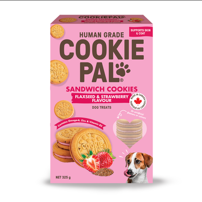 Flaxseed & Strawberry Sandwich Cookies